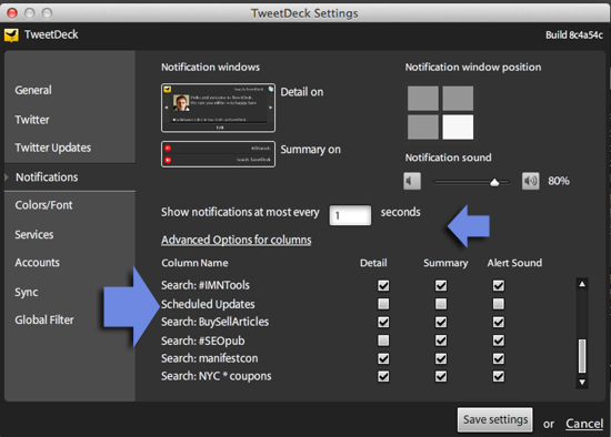 tweetdeck popup settings